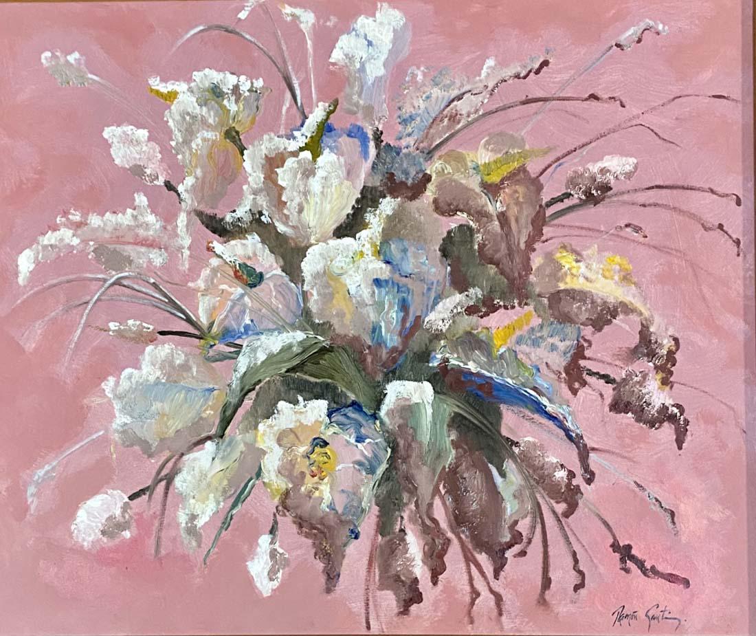 RAMON SANTIAGO FLORAL STILL LIFE ON CANVAS V$10,000 (1 of 3)
