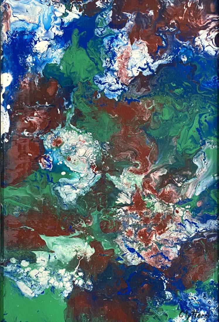 CLYFFORD STILL EXPRESSIONIST OIL ON GLASS V$8,000 (1 of 4)