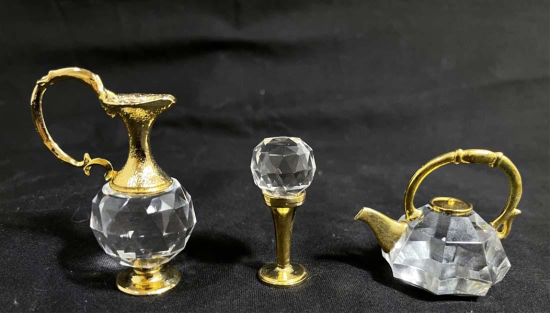 LOT OF 3 BOHEMIA CZECH CRYSTAL COLLECTIBLES (1 of 1)
