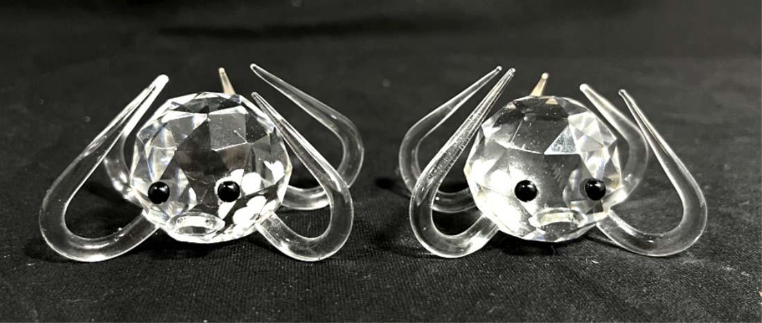 LOT OF 2 BOHEMIA CZECH CRYSTAL OCTOPUS FIGURINES (1 of 1)