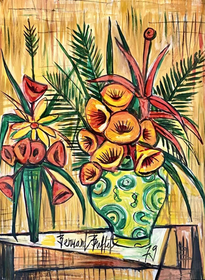 BERNARD BUFFET STILL LIFE OIL ON PAPER V$40,000 (1 of 3)