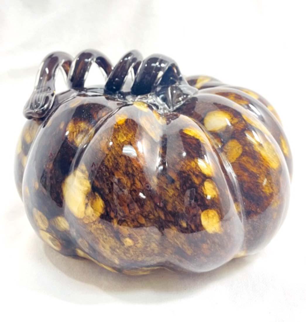 FALL COLORS ART GLASS PUMPKIN SCULPTURE (1 of 1)
