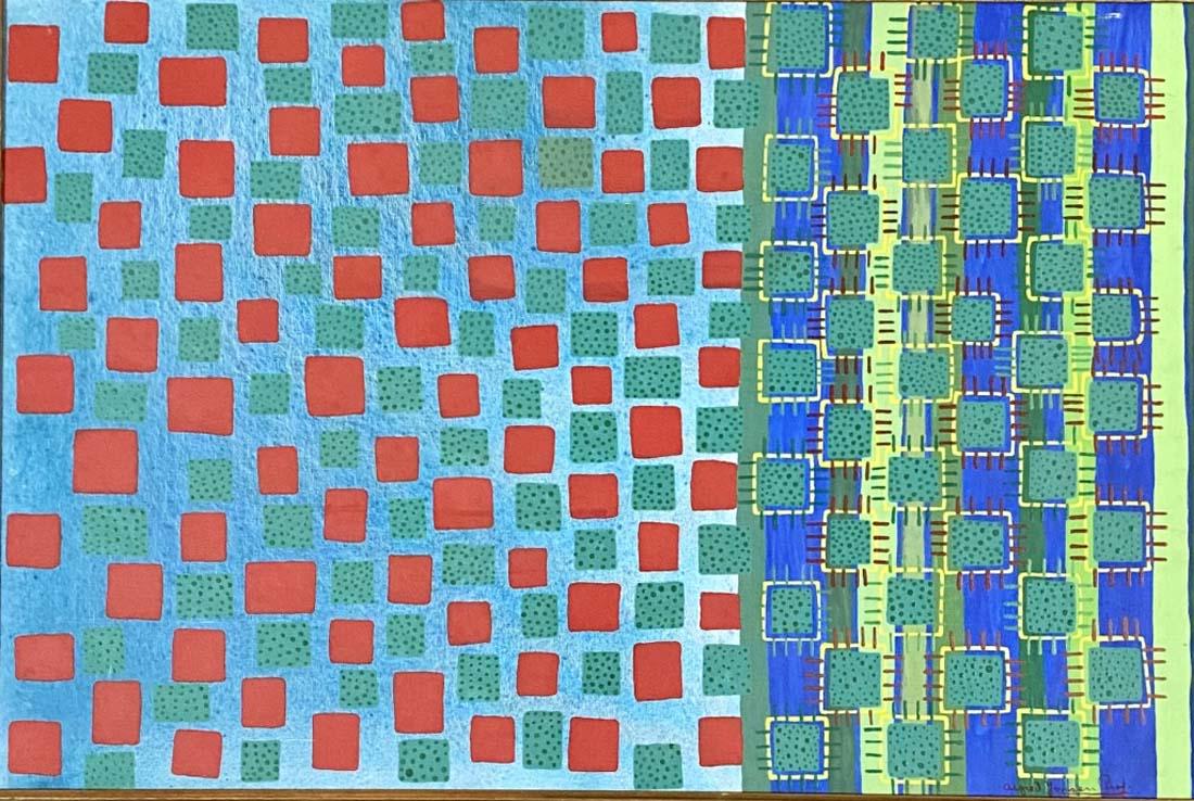 ALFRED JENSEN OIL ON CANVAS PAINTING ABSTRACT V$22,000 (1 of 4)