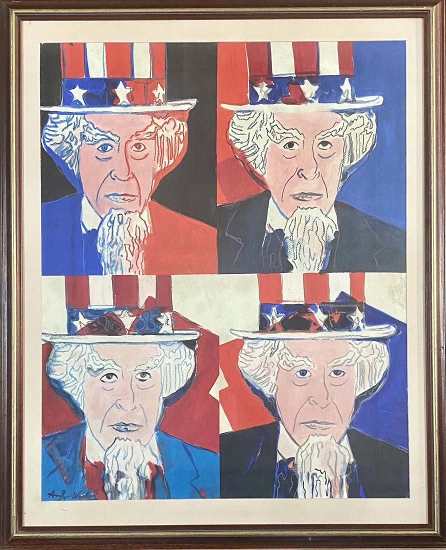 ANDY WARHOL MIXED MEDIA ON PAPER ABSTRACT V$30,000 (1 of 3)