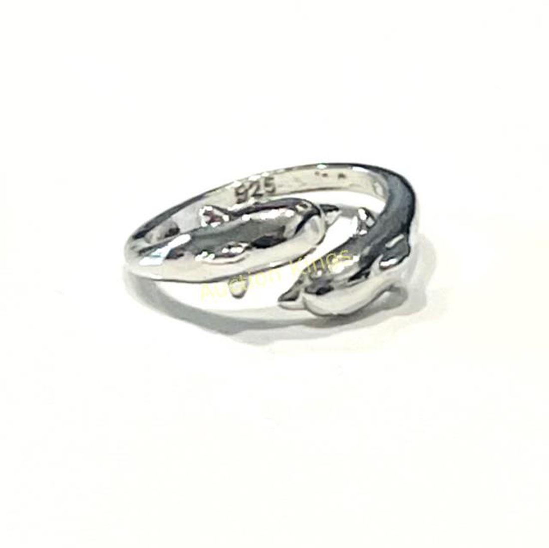DOLUBLE DOLPHIN STERLING SILVER WRAP RING (1 of 1)