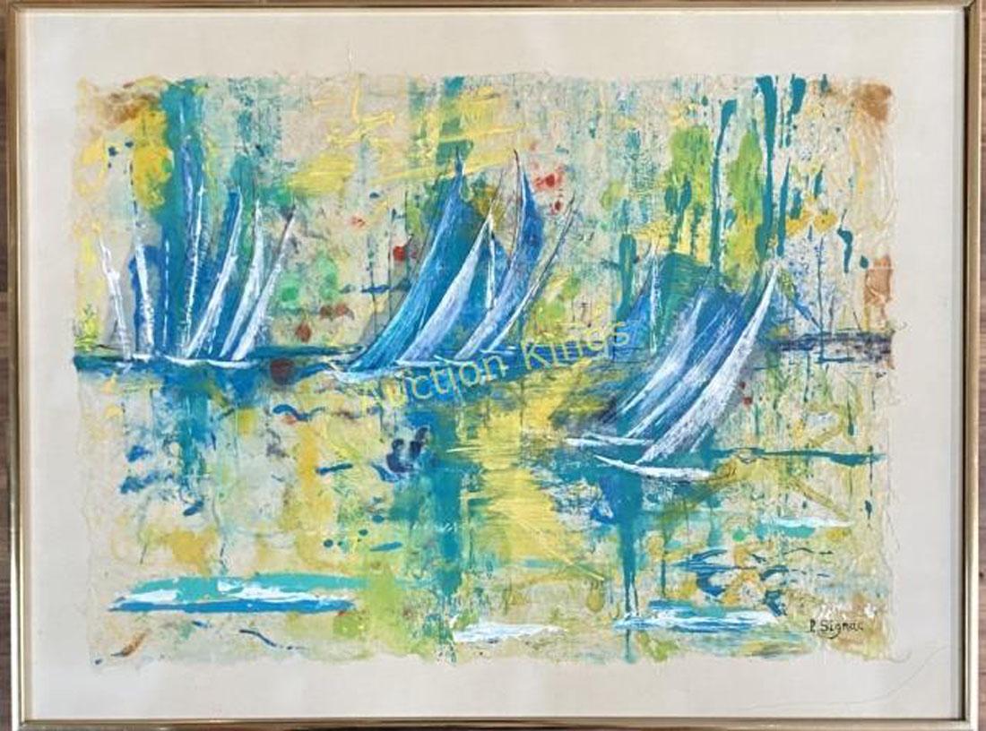 PAUL SIGNAC MIXED MEDIA ON PAPER $25,000 (1 of 2)