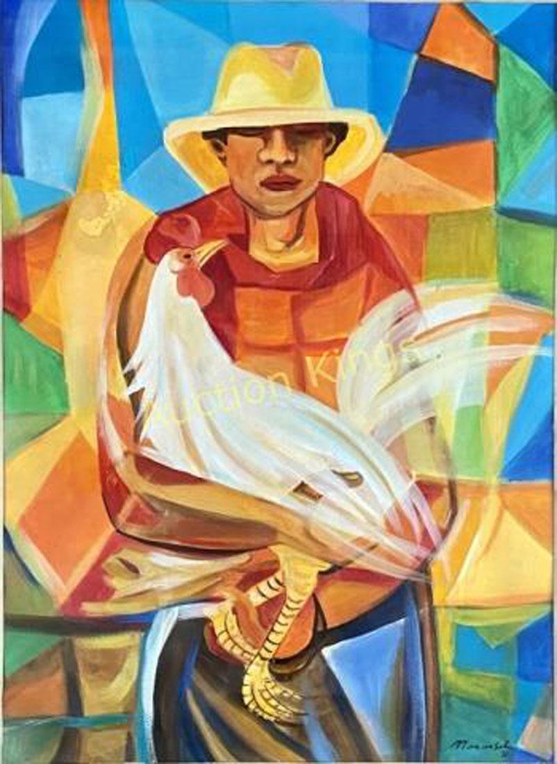 VICENTE MANANSALA FIGURATIVE OIL ON PAPER V$12,000 (1 of 3)