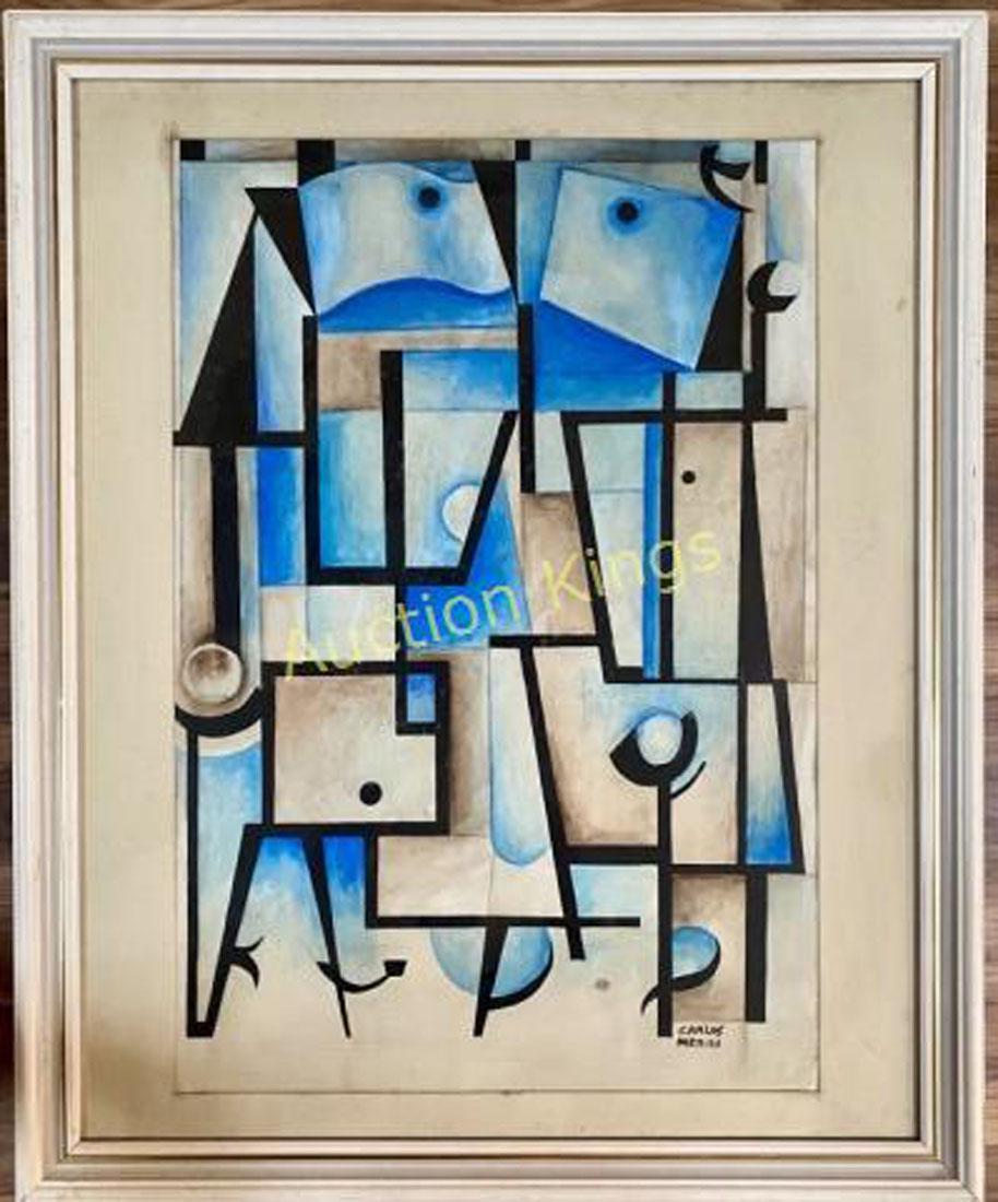 CARLOS MERIDA ABSTRACT MIXED MEDIA ON PAPER V$23,000 (1 of 2)