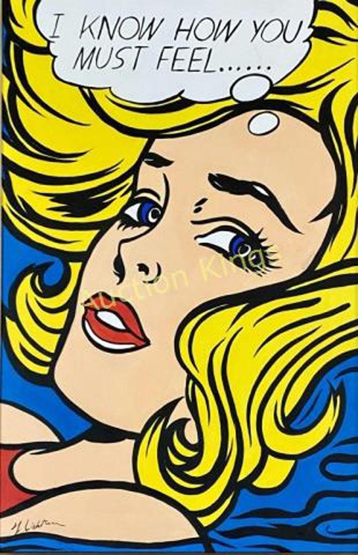 ROY LICHTENSTEIN FIGURATIVE OIL ON CANVAS V$125,000 (1 of 4)