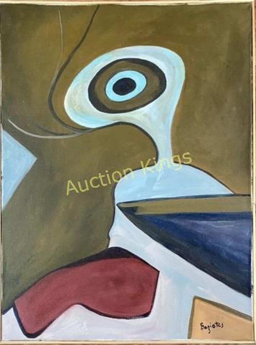 WILLIAM BAZIOTES OIL/CANVAS SURREALIST PAINTING V$4,000 (1 of 3)