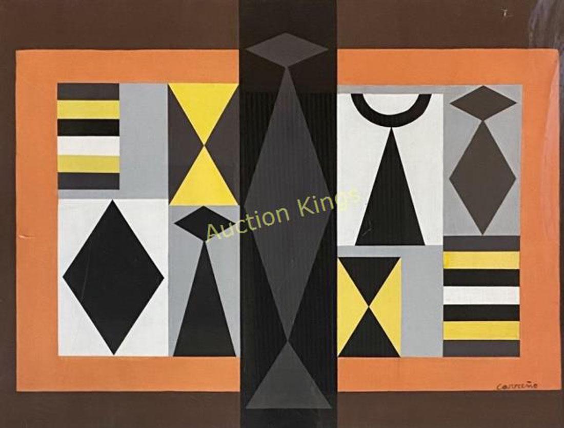 MARIO CARRENO GEOMETRIC OIL ON PAPER V$20,000 (1 of 3)