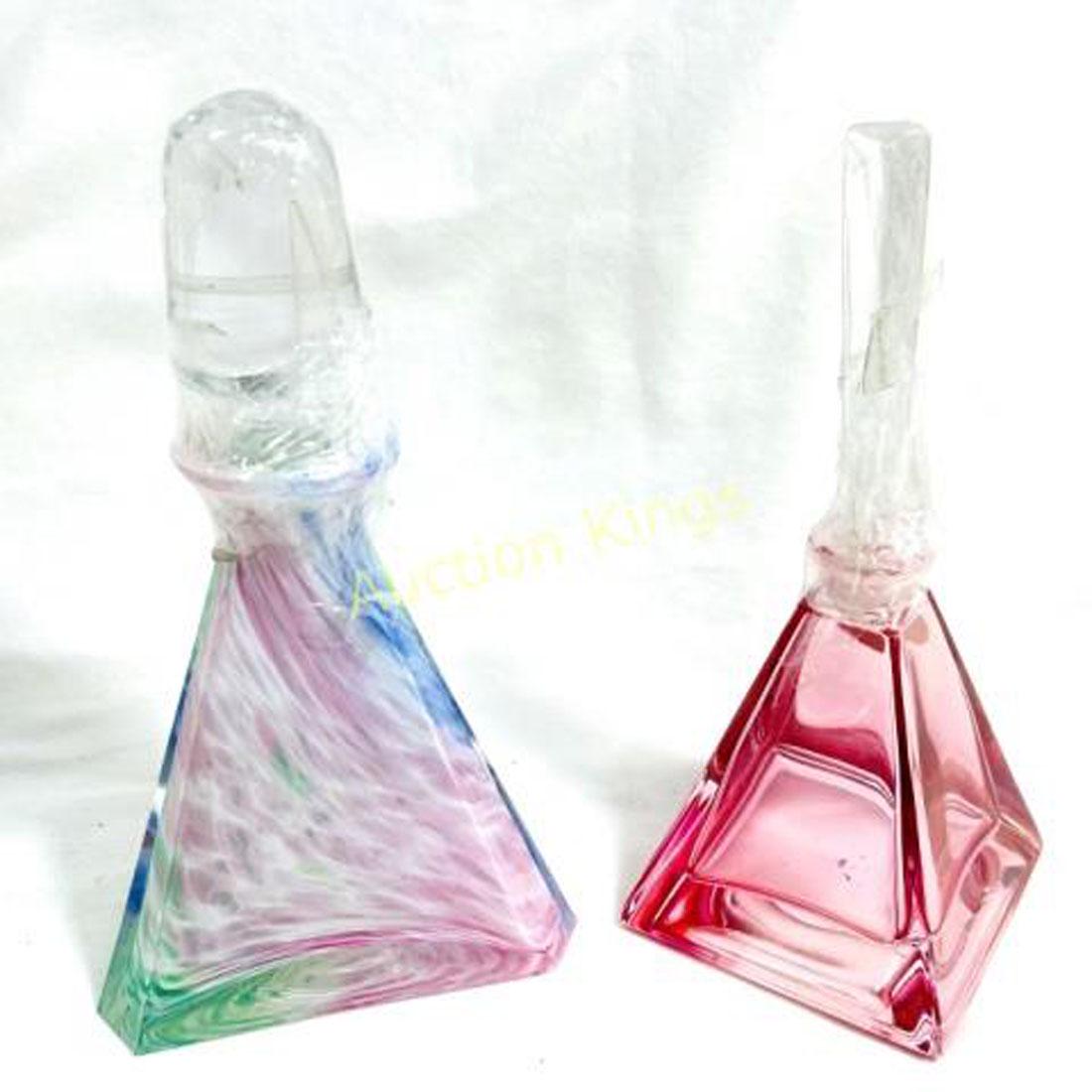 LOT OF 2 STUNNING ITALIAN PASTEL PERFUME BOTTLES (1 of 1)