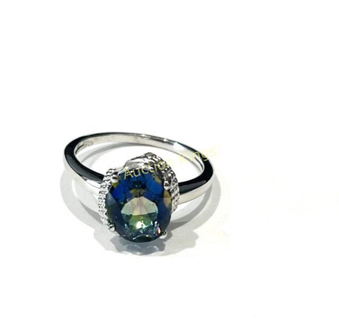 SUPERB OCEAN MYSTIC TOPAZ 3CT SOLITAIRE RING (1 of 1)