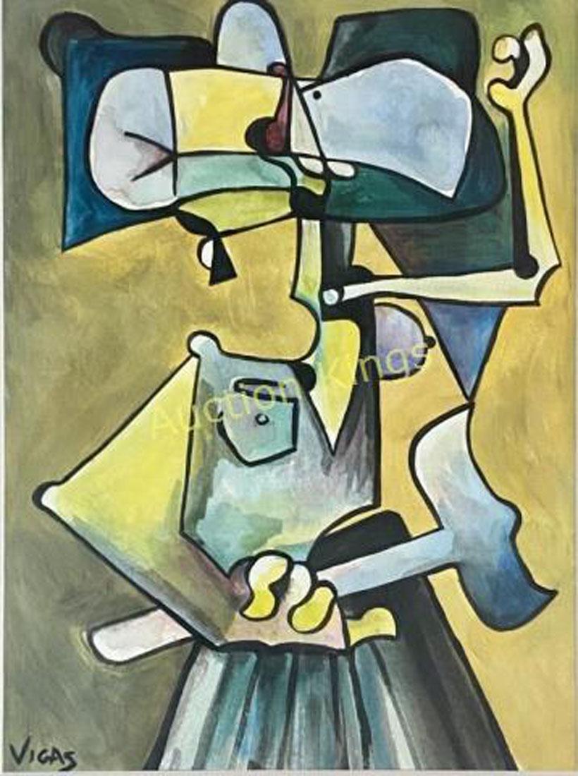 OSWALDO VIGAS MIXED MEDIA ON PAPER ABSTRACT V$23,000 (1 of 3)