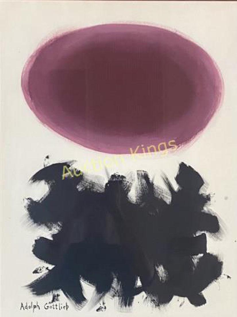 ADOLPH GOTTLIEB ABSTRACT OIL ON PAPER V$9,000 (1 of 3)