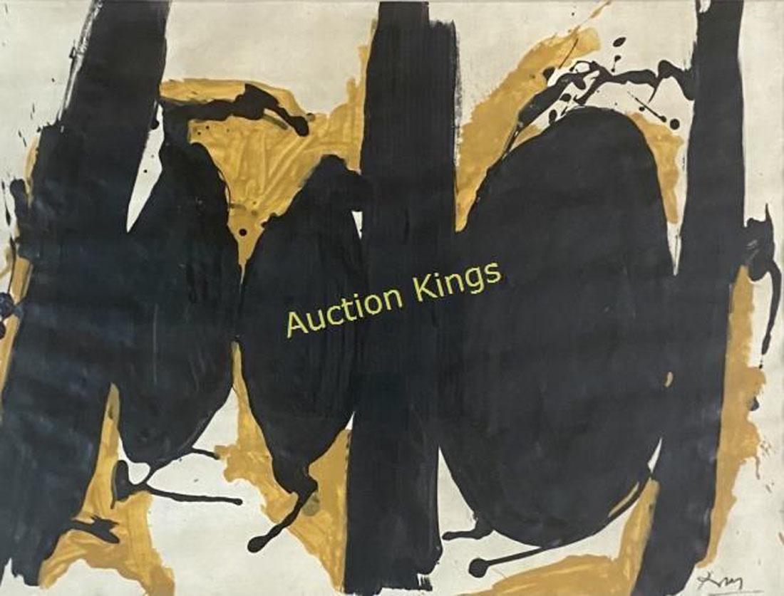 ROBERT MOTHERWELL ABSTRACT OIL ON PAPER V$25,000 (1 of 3)