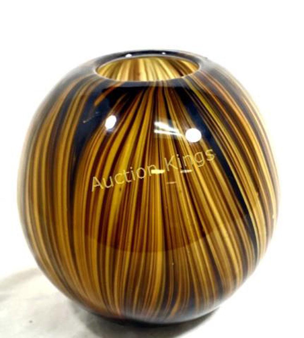 SUPERB MURANO OPEN FISHBOWL PULLED LINES VASE (1 of 1)