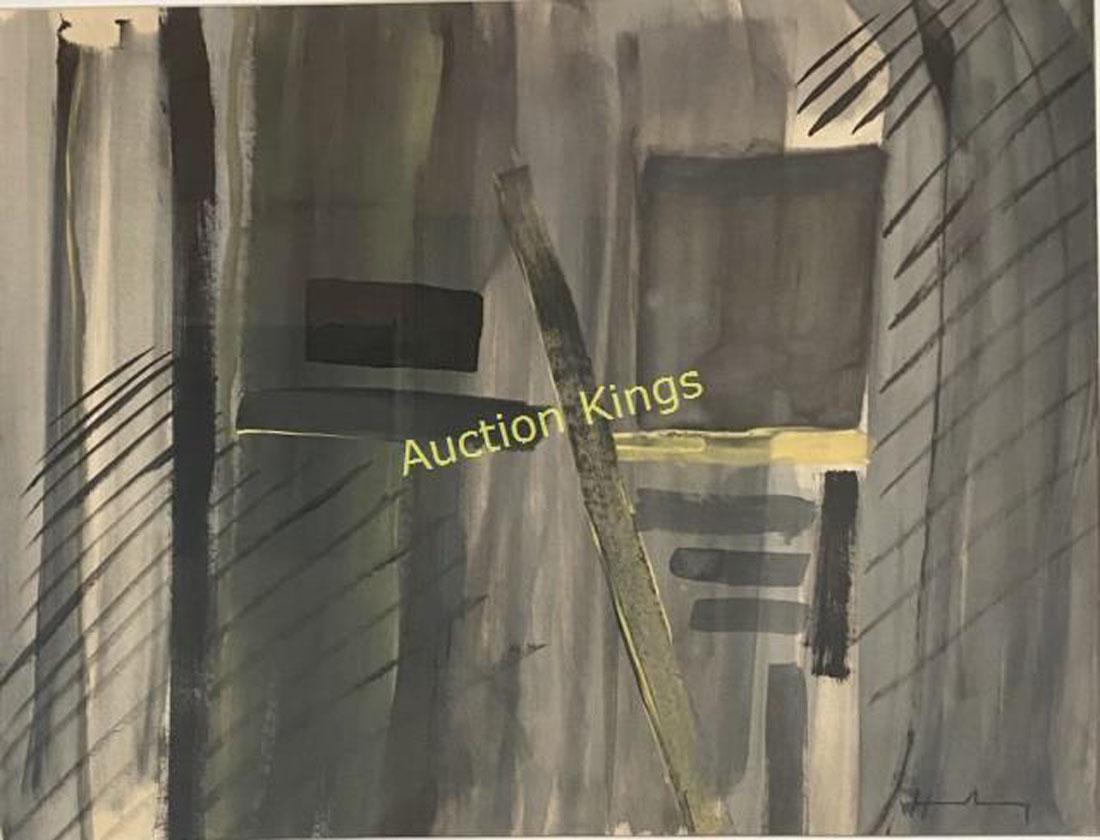 HANS HARTUNG ABSTRACT  OIL ON BOARD V$36,000 (1 of 3)