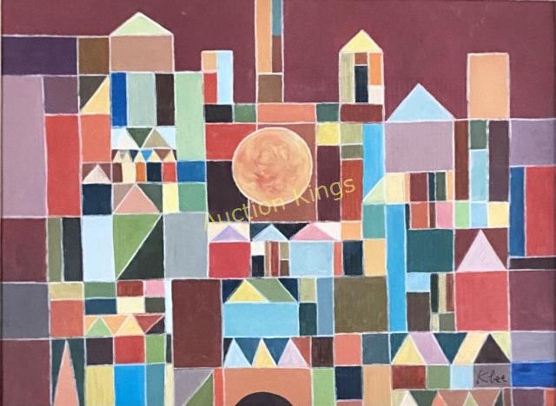 PAUL KLEE ABSTRACT OIL ON BOARD PAINTING V$35,000 (1 of 3)
