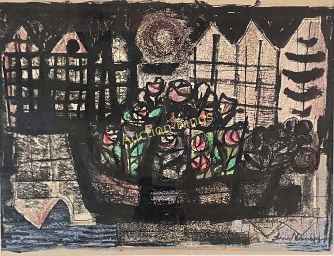 MAX BECKMANN EXPRESSIONIST PASTEL/PAPER V$18,000 (1 of 3)