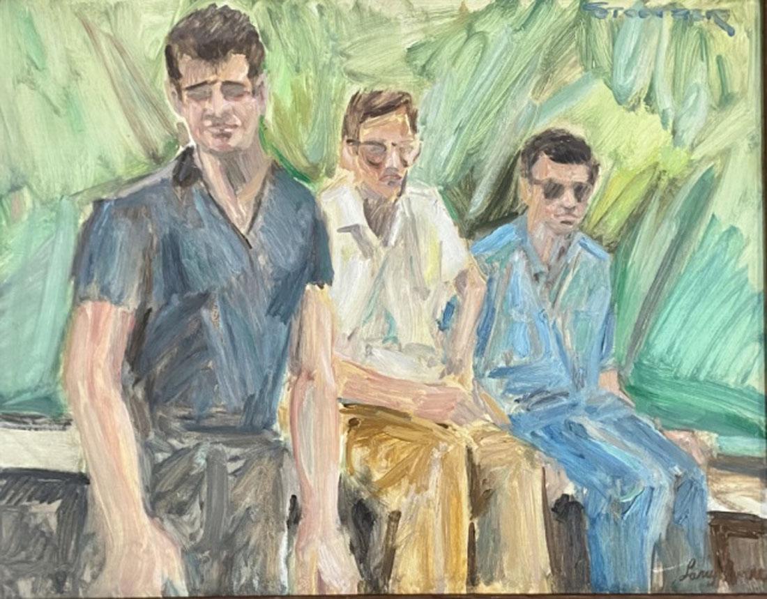 LARRY RIVERS (AMERICAN) ACRYLIC ON BOARD V$40,000: MEASUREMENTS:29"HX37"W FRAMED, MINT CONDITION/"in the style of"Larry Rivers was an American artist, musician, filmmaker, and occasional actor. Considered by many scholars to be the "Godfather" and "Gr