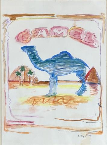 LARRY RIVERS MIXED MEDIA ON PAPER "CAMEL" V$46,000 (1 of 3)