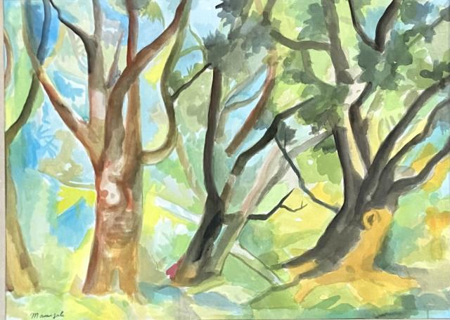 VICENTE MANANSALA CUBIST WATERCOLOR/PAPER V$19,000 (1 of 3)