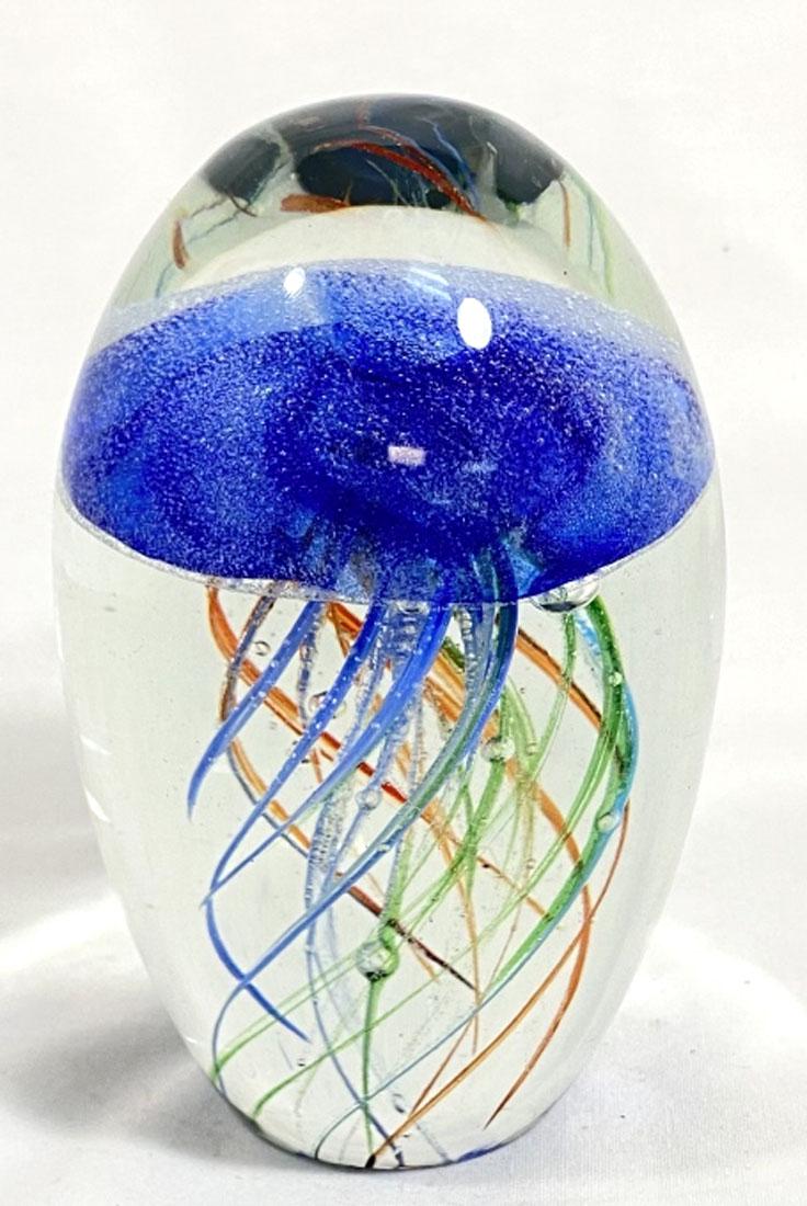 BRILLIANT RAINBOW MURANO GLASS JELLYFISH SCULPTURE (1 of 1)