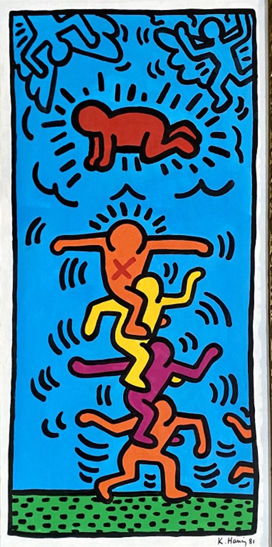 1981 KEITH HARING POP ART OIL ON CANVAS V$85,000 (1 of 4)