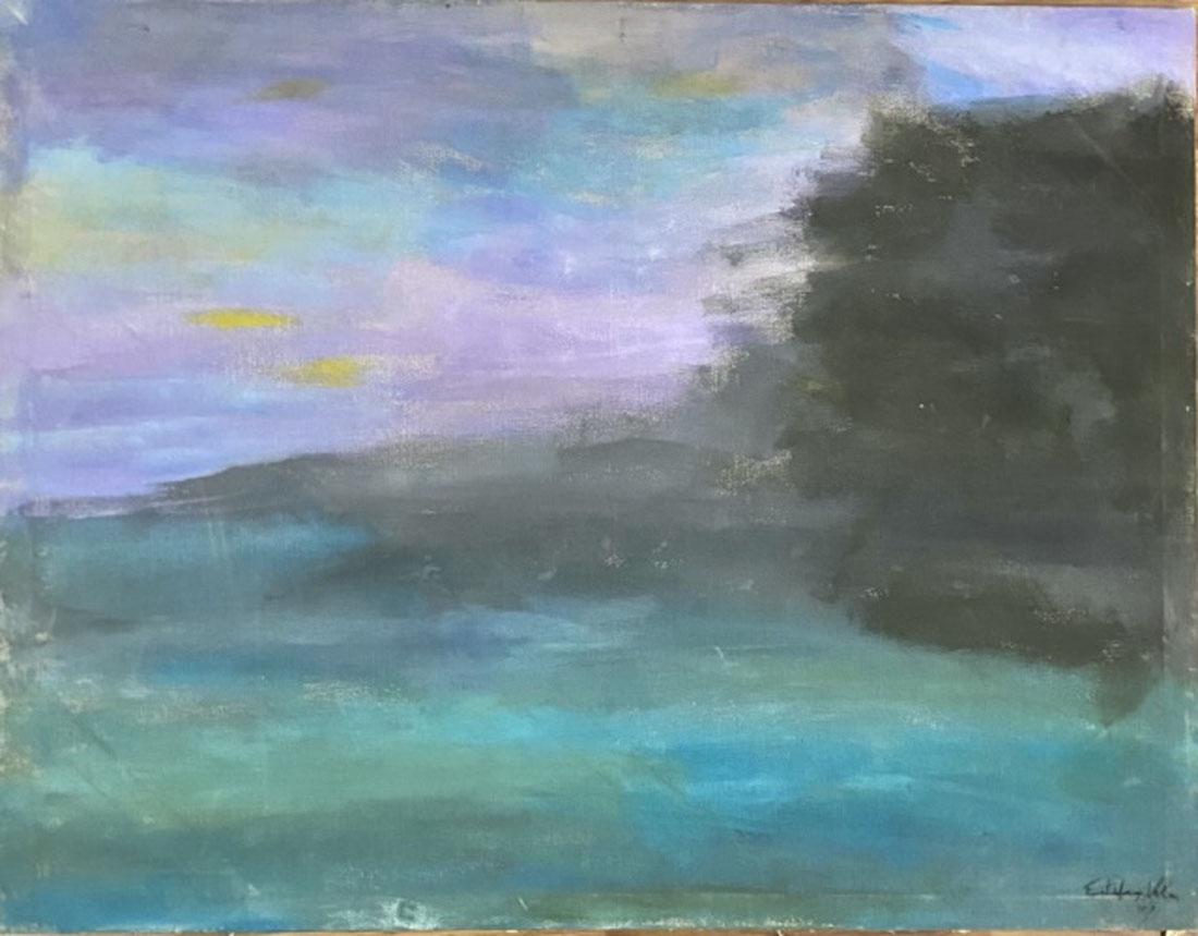 ESTEBAN VICENTE GOACHE ON CANVAS ABSTRACT V$35,000 (1 of 4)