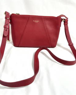 RADLEY LONDON RED CROSSBODY PURSE: LIKE NEW USED CONDITION