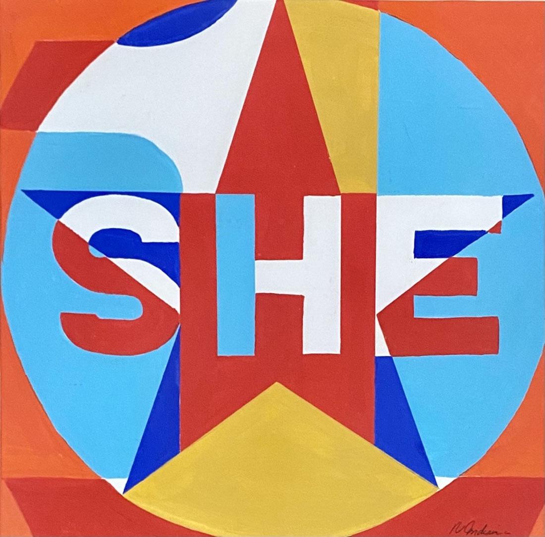 ROBERT INDIANA POP ART OIL ON PAPER-SHE V$30,000 (1 of 3)