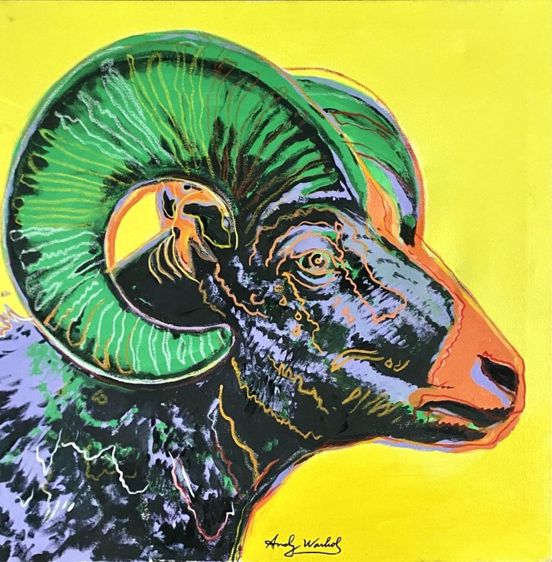 ANDY WARHOL(1928-1987) POP ART OIL ON CANVAS: MEASUREMENTS:30"WX30"H NO FRAME, MINT CONDITION/"in the style of" Andy Warhol was an American artist, film director, and producer who was a leading figure in the visual art movement known as pop art.