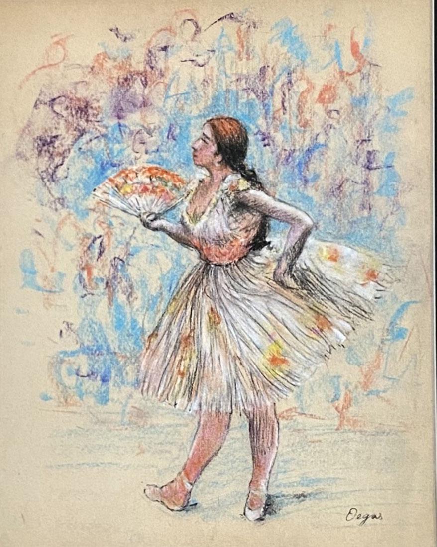 EDGAR DEGAS (FRENCH 1834) PASTEL ON PAPER (1 of 3)