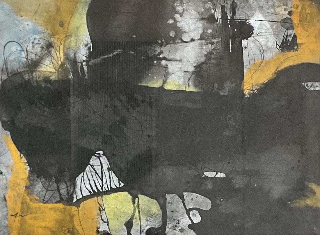 AFRO BASALDELLA (1912-1976) OIL ON PAPER (1 of 3)