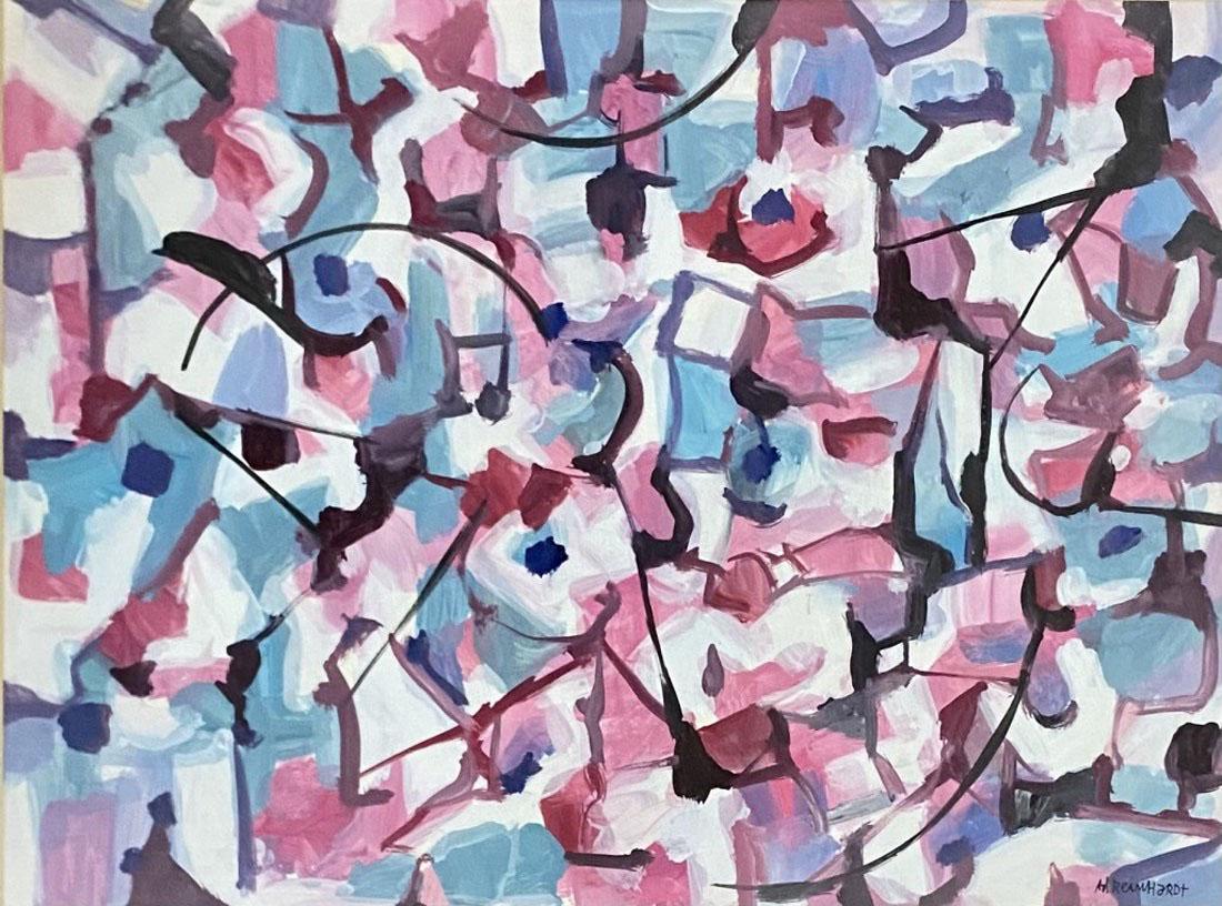 AD REINHARDT (AMERICAN) OIL ON PAPER EXPRESIONIST (1 of 3)