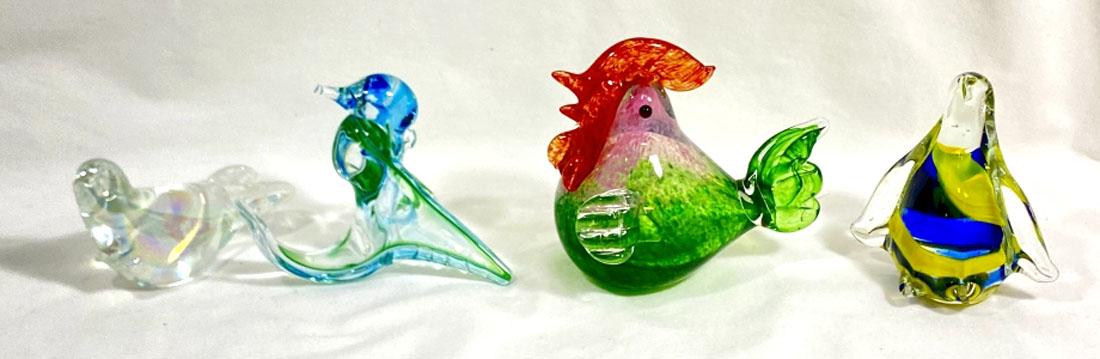 ASSORTED LOT OF HAND BLOWN ART GLASS ANIMALS (1 of 1)