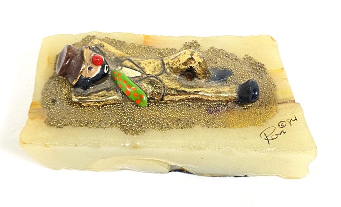 SIGNED RON LEE CLOWN ON MARBLE COLLECTIBLE (1 of 1)
