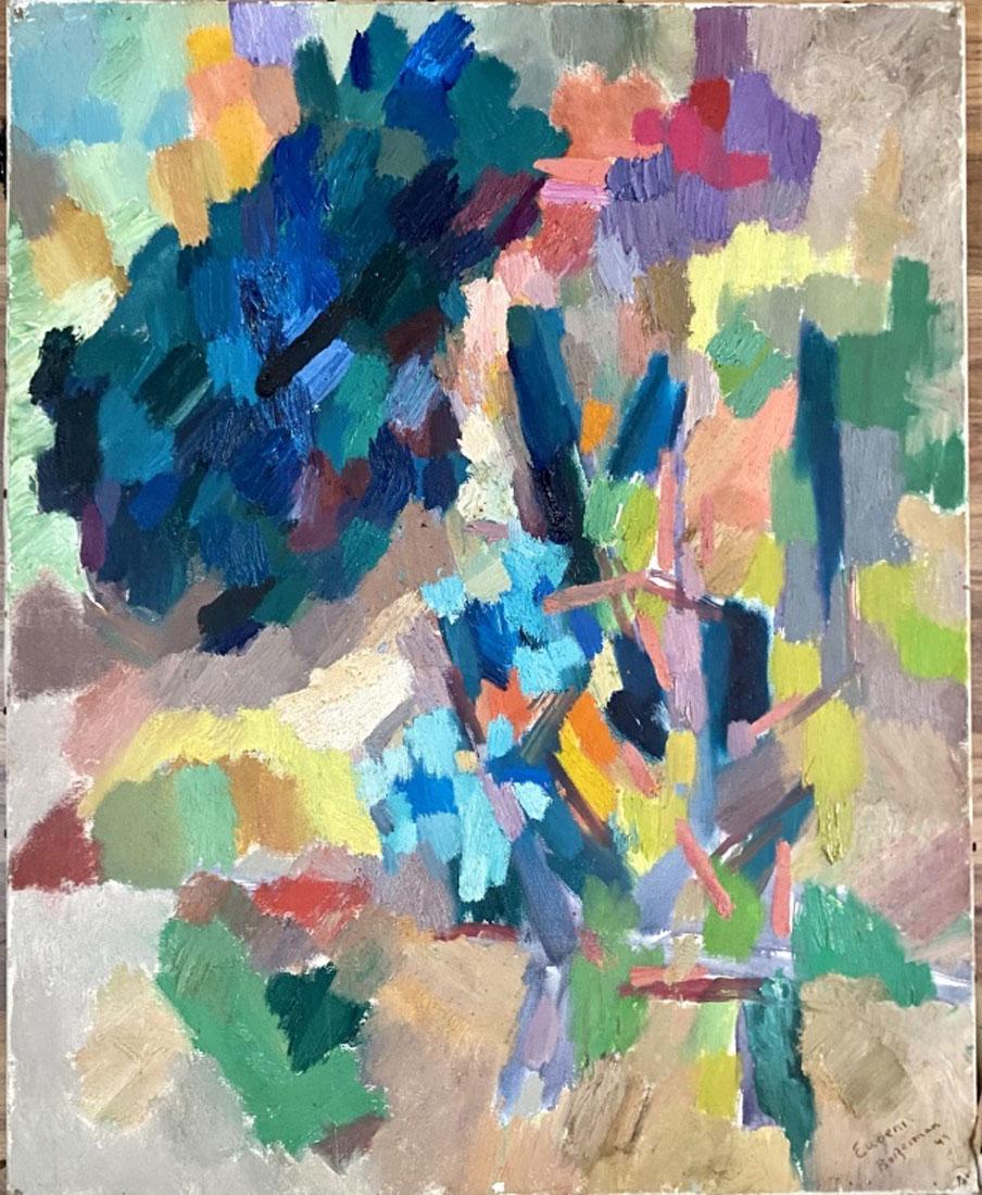 EUGENIE BAIZERMAN ABSTRACT ON CANVAS (AMERICAN) (1 of 3)