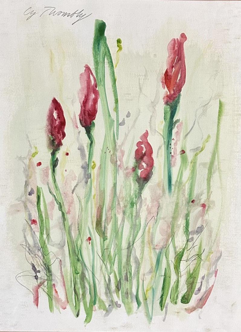 CY TWOMBLY OIL ON PAPER (1928-2011) (1 of 3)