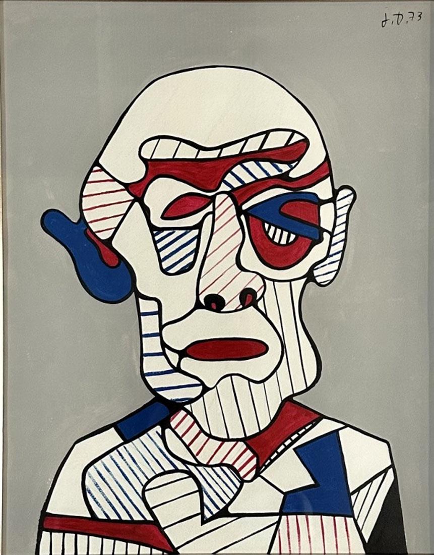 JEAN DUBUFFET ABSTRACT COLOR PRINT (1901-1985) (1 of 3)