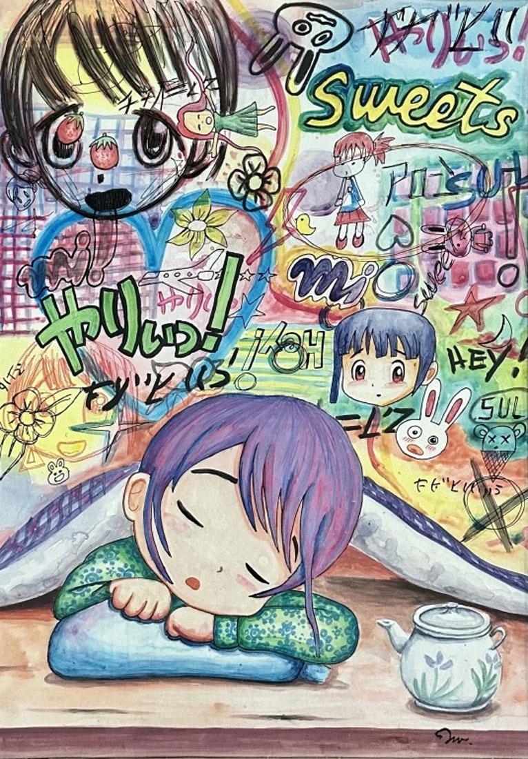 IWAMOTO MASAKAZU MIXED MEDIA ON PAPER (B.1969) (1 of 3)