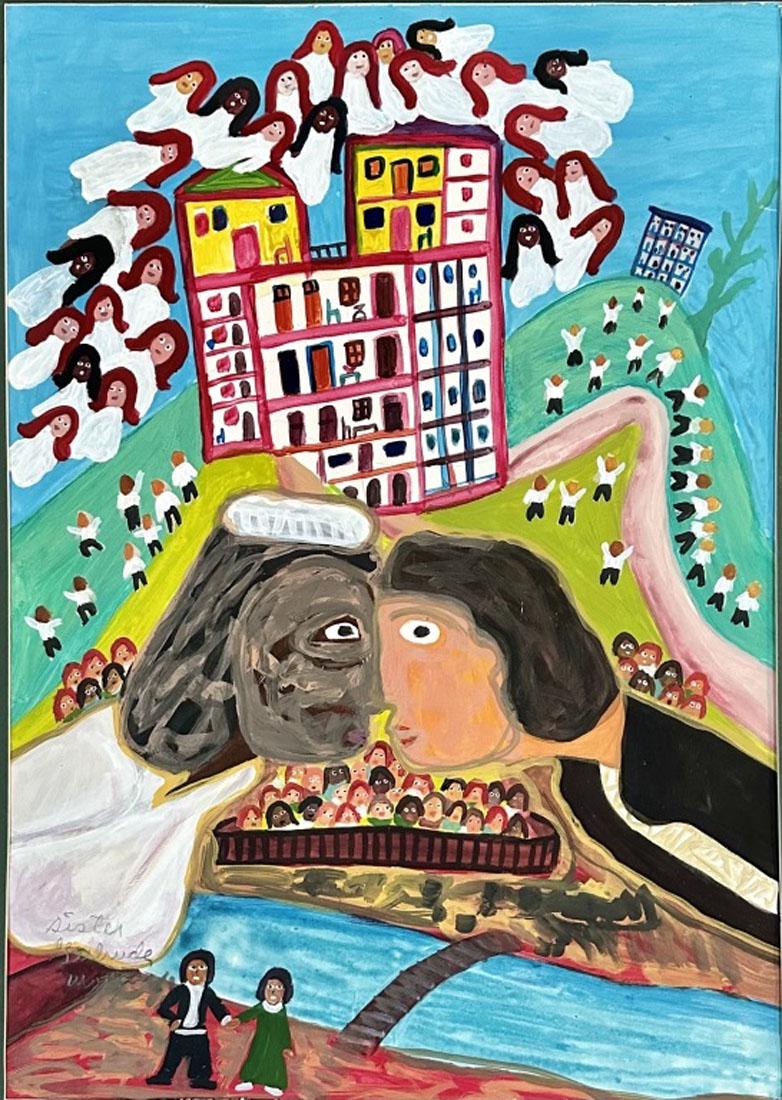 SISTER GERTRUDE MORGAN OIL ON PAPER (1900-1980) (1 of 3)