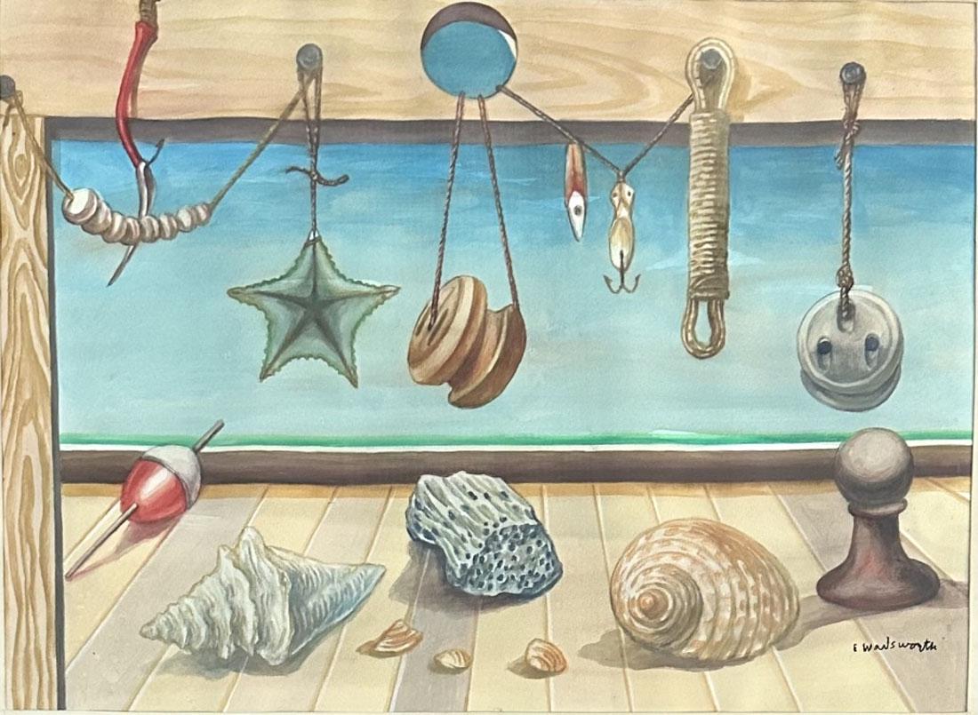 EDWARD WADSWORTH OIL ON PAPER (1889-1949) (1 of 3)