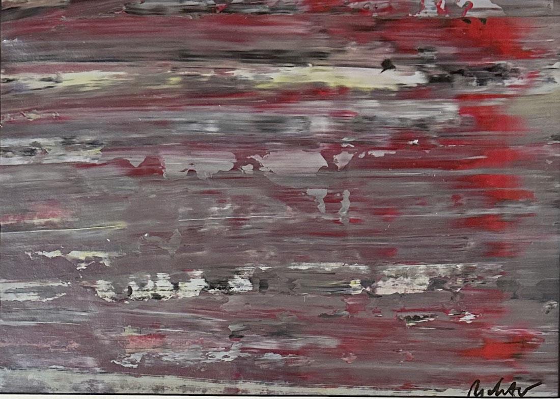 GERHARD RICHTER OIL ON PAPER ABSTRACT (B.1932) (1 of 3)