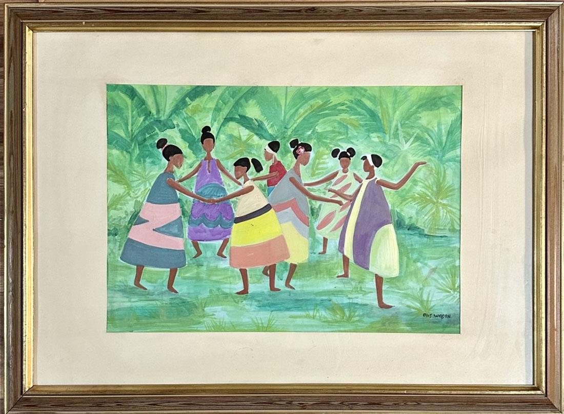 ELLIS WILSON OIL ON PAPER (AMERICAN 1899-1977) (1 of 3)