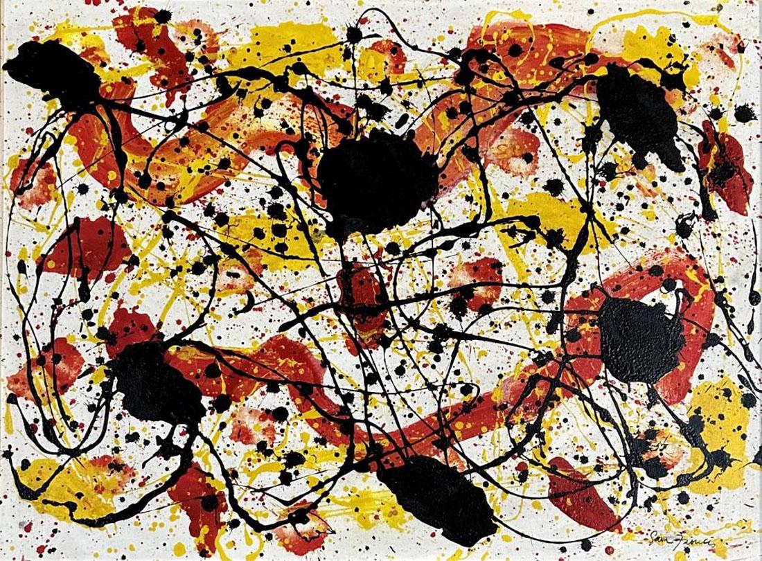 SAM FRANCIS (1923-1994) ABSTRACT OIL ON CANVAS XL (1 of 3)