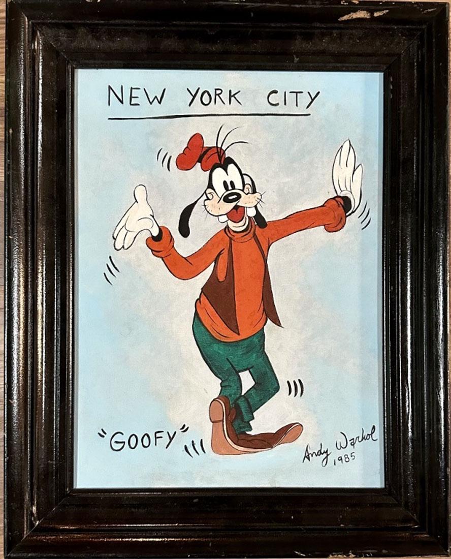1985 ANDY WARHOL "GOOFY" OIL ON CANVAS NYC (1 of 3)