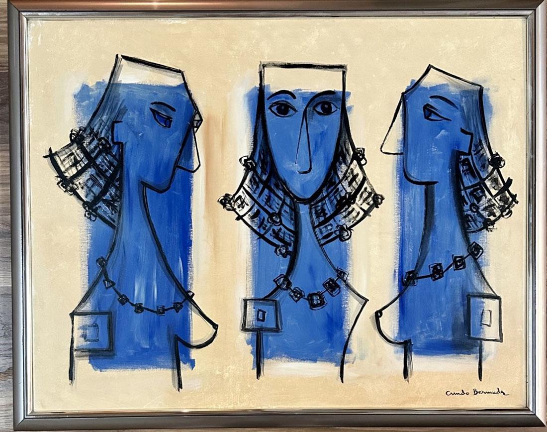 CUNDO BERMUDEZ (1914-2008) FIGURATIVE OIL/CANVAS (1 of 4)