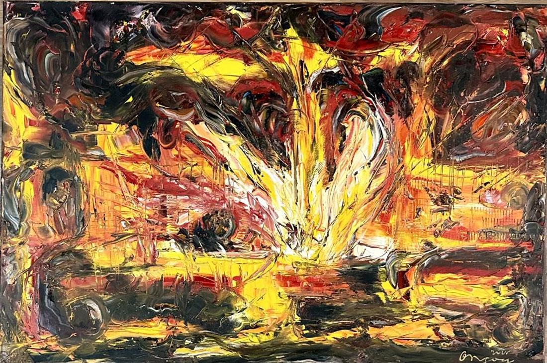 KEMAL ONSOY (B.1954) ACRYLIC ON CANVAS (1 of 3)